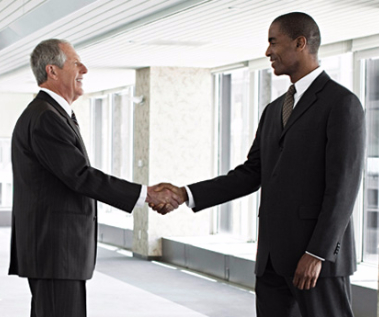 2 men shaking hands