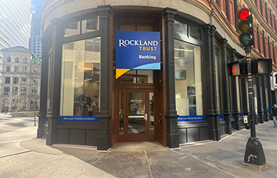 Rockland Trust Boston branch is located in the heart of Boston's business district at 93 Franklin St.
