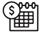 icon showing finance calendar