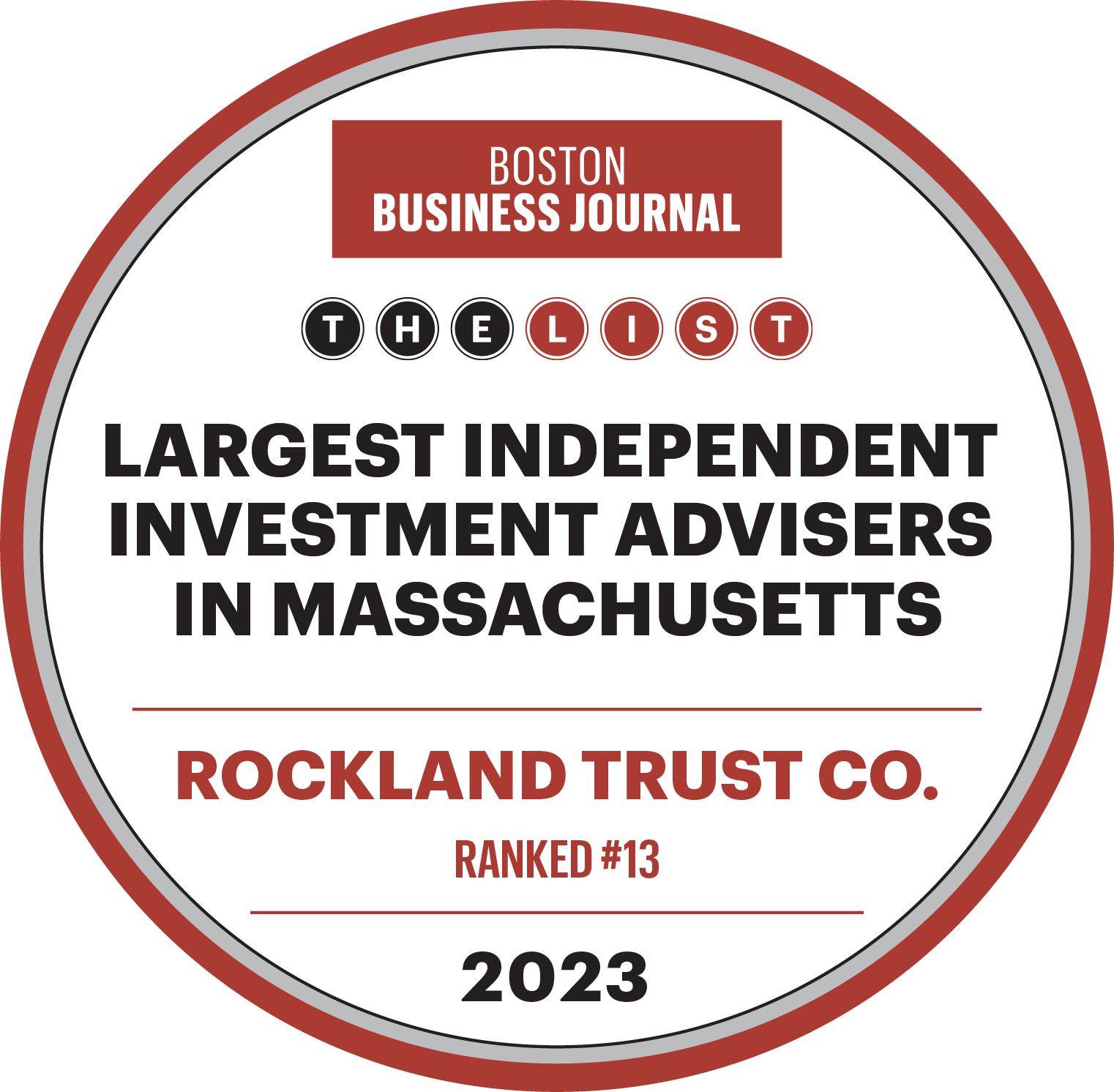 Boston Business Journal ranked #13 in 2023.