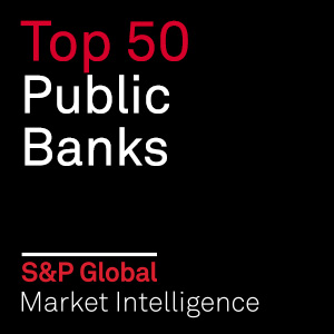 S&P Top 50 public banks award
